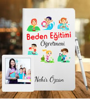 Beden Eğitimi Öğretmenlerine Özel Defter Kalem & Fotoğraflı İnstagram Çerçeve Hediye Seti