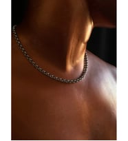 Oval Model Choker Çelik Zincir Kolye Choker Serisi