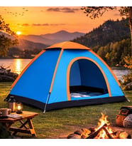 3 Kişilik Yarı Otomatik Kurulum Kamp Çadırı – Suya Dayanıklı, Taşıma Çantalı Outdoor Aile Çadırı, Piknik, Plaj ve Doğa 200x150x110 cm (5680)