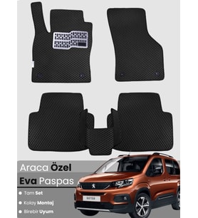 PEUGEOT RİFTER (2018-2025) Uyumlu EVA Paspas Tam Set–Araca Özel,Oto Paspas