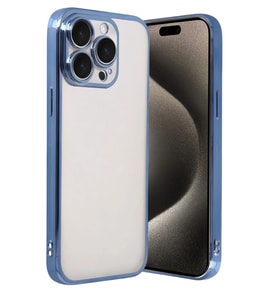 iPhone 15 Pro Max Razer Lensli Silikon - Açık Mavi