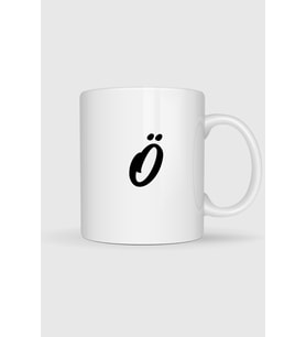 Ö Harfi Baskılı Kupa Bardak