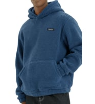 Genıus Store Erkek Kapüşonlu Polar Sherpa Kuzu Kumaş İçi Şardonlu Kapüşonlu Sweatshırt SHERPA-KAP (INDIGO-LACIVERT)
