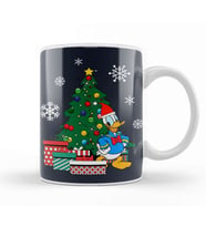 Donald Duck Around The Christmas Tree Kupa Bardak Porselen