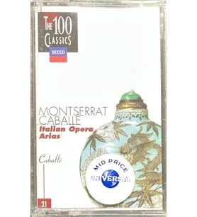 (Plak Değildir KASET tir) Montserrat Caballe Italian Opera Arias Açılmamış Jelatininde Classic Kaset