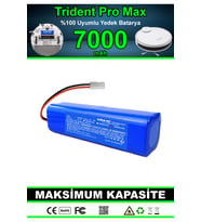 Trident Pro Max 7000mAh Robot Süpürge Bataryası - Gerçek Kapasite, Maksimum Güvenlik