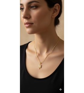 925 ayar papatya silver incili yonca kolye<rose,gold,rodaj>