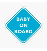 Uyarı Arabada Bebek Var Sticker oto Etiket 18cm MD16