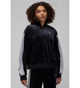 Nike Jordan Flight Full Zıp Velaur Womens Sweatshirt Oversize Kadife Kadın Sweatshirt Lacivert