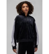 Nike Jordan Flight Full Zıp Velaur Womens Sweatshirt Oversize Kadife Kadın Sweatshirt Lacivert