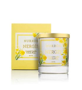 Nurxos Nergis Kokulu Mum 220 Gr – Meyveli Odunsu Soya Mumu - 9653
