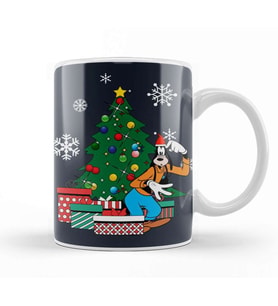 Goofy Around The Christmas Tree Kupa Bardak Porselen