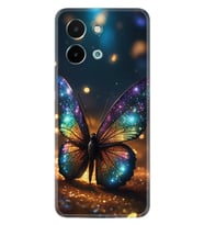 Vivo Y28 Kılıf Boutique Baskılı Resimli Rengarenk Kelebek Pcode -097