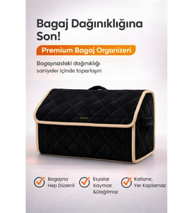 Bagaj Çantası Oto Bagaj Organizer Lüks Tay Tüyü Su Geçirmez Kaymaz Katlanır Düzenleyici