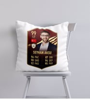 BK Gift Kişiye Özel Futbolcu Kartı Tasarımlı Kırlent Yastık-3