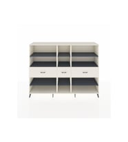 Hyperion Dolap 9 Raflı 3 Çekmeceli  220x44x163 Aytaşı-Antrasit/Aytaşı