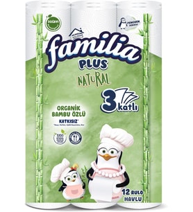 Plus Natural Penguen Havlu Kağıt 12'lı