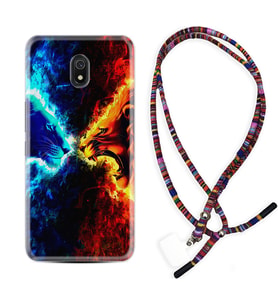 Xiaomi Redmi 8A 8 Pro 9C 9T 10C 11T Pro Kılıf Boyun Asklı Rasta Silikon Red Blue Leon 1714