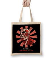Colossal Titan Retro Japanese Bez Çanta Uzun Saplı