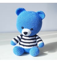 Amigurumi Örgü Oyuncak Ayı Mavi