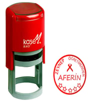 Öğretmen Kaşesi,  Kişiye Özel Kaşe, İsim Kaşesi, KIRMIZI Boyalı Kaşe , Mühür,
