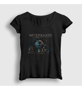 Presmono Kadın Siyah Dissonance Meshuggah T-Shirt 164117tt