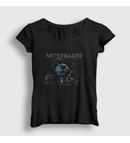 Presmono Kadın Siyah Dissonance Meshuggah T-Shirt 164117tt