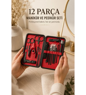 Paslanmaz Çelik Uçlu 17 Parça Profesyonel Manikür ve Pedikür Seti
