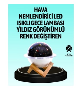Mey İthalat® USB ile çalışan projektörlü aromaterapi nemlendirici masaüstü kullanım için uygun