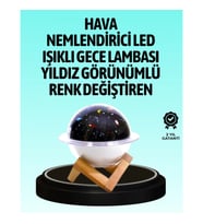Mey İthalat® USB ile çalışan projektörlü aromaterapi nemlendirici masaüstü kullanım için uygun