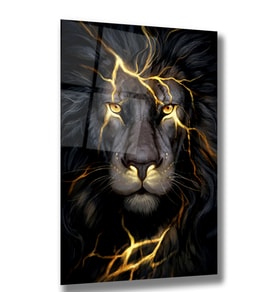 Neon Aslan Cam Tablo