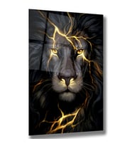 Neon Aslan Cam Tablo