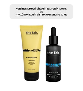the fair. Multi Vitamin Jel Tonik 100 ml ve Hyalüronik Asit Nemlendirici Cilt Bakım Serumu 30 ml