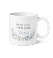 Kişiye Özel Huzur Köşesi Baskılı Kupa Bardak Hediye