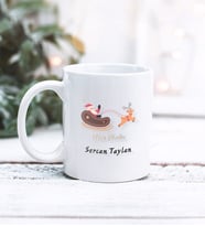 Kişiye Özel Noel Tasarımlı Kupa Bardak (Beyaz)