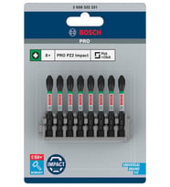8'li Impact Control PZ2 Tornavida Ucu Seti, 50 mm, profesyonel kullanım