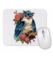 Baykuş Hayvan Owl Colour Drawing Çizim Mouse Pad
