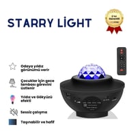 Starry Projektör Hoparlör Gece Lambası