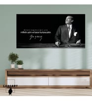 Panoramik Kanvas Makam Panosu Atatürk Sözleri Bağımsızlık Hakkında Sözü