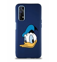 Realme 7 Soft Premier Kapak Donald Duck-B Tasarımlı Silikon Kılıf - Lacivert (Şeffaf)