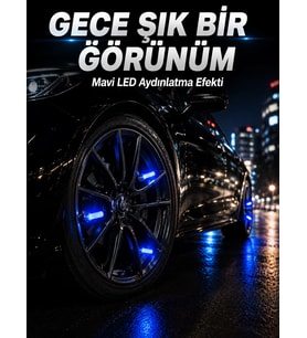 Northcity Araç Sibop Işığı 4'lü Set - Otomatik Yanan LED Lastik Aksesuarı