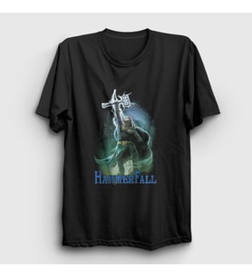 Presmono Unisex Siyah High Hammerfall T-Shirt 464973tt