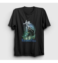 Presmono Unisex Siyah High Hammerfall T-Shirt 464973tt