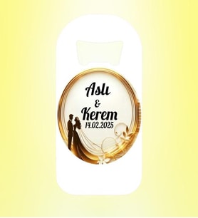 Magnet Açacak Nikah Nişan Düğün Hatırası Kişiye Özel