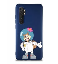 Xiaomi Mi Note 10 Lite Soft Premier Kapak Sandy Tasarımlı Silikon Kılıf - Lacivert (Şeffaf)
