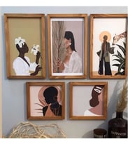 Çerçeve Ahşap çerçeve Minimal set.