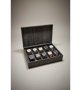 Ahşap 10’lu Saat Kutusu MDF Mıknatıslı Kapaklı Organizer 31x21x9 cm