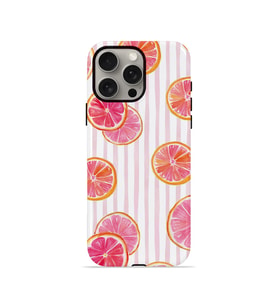 iPhone 15 Pro Max Vorian Çift Katmanlı MagSafe Kılıf Pink Grapefruit Garden