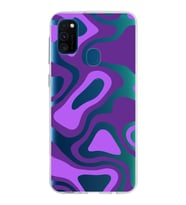 Samsung Galaxy M30s Kapak Renkli Desen Tasarımlı Şeffaf Silikon Kılıf