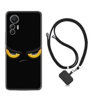 Xiaomi 12 Lite Kılıf Silikon Boyun Askılı İpli Desenli Silikon Black Eyes 1644